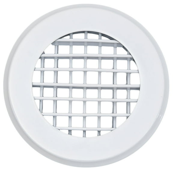 8 Inch [Neck Size] Round Air Vent Cover Aluminium Alloy Double Deflection Adjustable HVAC Register for Homes Offices Duct Ventilation White Air Outlet Air Supply Grille Round Ceiling Diffuser