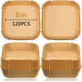 thumbnail image 1 of 8 Inch Non-Stick Square Air Fryer Parchment Paper Liner 120Pcs for 5-9QT Air Fryer, Disposable Oil-Proof Water-Proof Parchment Baking Paper for Air Fryer Microwave Oven, 1 of 1