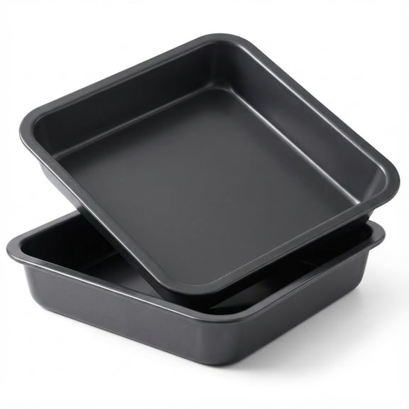 8-Inch Non-Stick Square Cake Pan, Rust-Resistant Baking Pan for Cakes, Brownies & Lasagna, Dishwasher Safe Easy Clean, Local Warehouse Stock