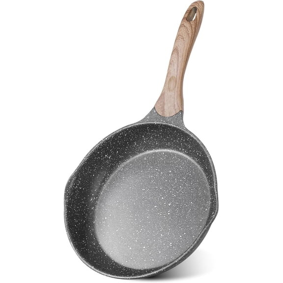 8 Inch Nonstick Frying Pan For Egg, Nonstick Omelette Skillet with Soft Touch Handle, All Stove Induction Compatible