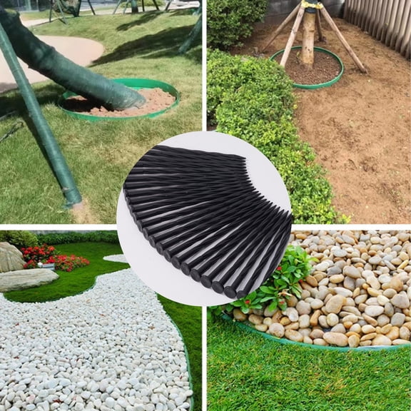 8 Inch Nylon Landscape Edging Spikes Heavy Duty Plastic Stakes for Paver Edging Sod Weed Barrier Garden Border Anchoring Nails Rusty Free Pegs