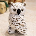 thumbnail image 1 of 8 Inch Owl Plush Toy - Ultra Soft & Portable Stuffed Animal, Embroidered Safe Eyes for Newborns, Baby Shower Gift & Travel Companion White, 1 of 6