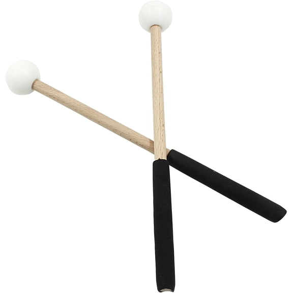8 Inch Percussion Mallets Stick with Rubber Head and Handle,Wood Drum Mallets for Xylophone,Glockenspiel, Blue