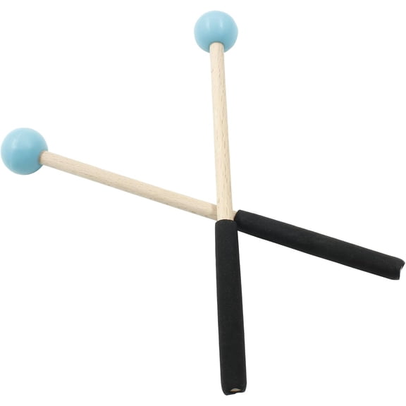 8 Inch Percussion Mallets Stick with Rubber Head and Handle，Wood Drum Mallets for Xylophone,Glockenspiel, Blue