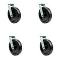 thumbnail image 1 of 8 Inch Phenolic Swivel Caster Set with Ball Bearing and Swivel Lock SCC, 1 of 2