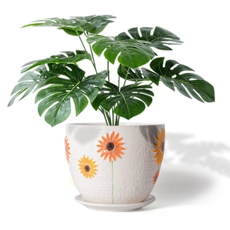 artificial hanging plants outdoors 19” UV Resistant Artificial Dandelion and Aptenia Plant in Hanging Bas –  Nearly Natural main image 1