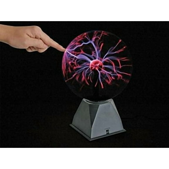 8-Inch Plasma Globe - Interactive Electric Ball with Colorful Lightning Effects