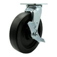 thumbnail image 1 of 8 Inch Polyolefin Swivel Caster with Roller Bearing and Brake Service Caster, 1 of 2