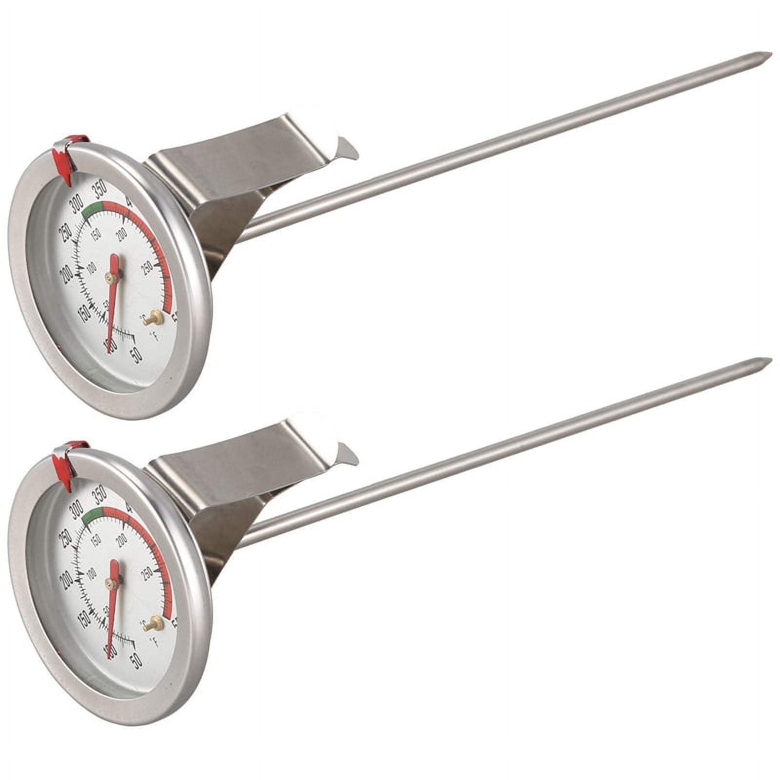 8 Inch Probe Deep Fry Meat Turkey Thermometer with 2 Inch Dial for BBQ Grill Pot Pan Kettle 50