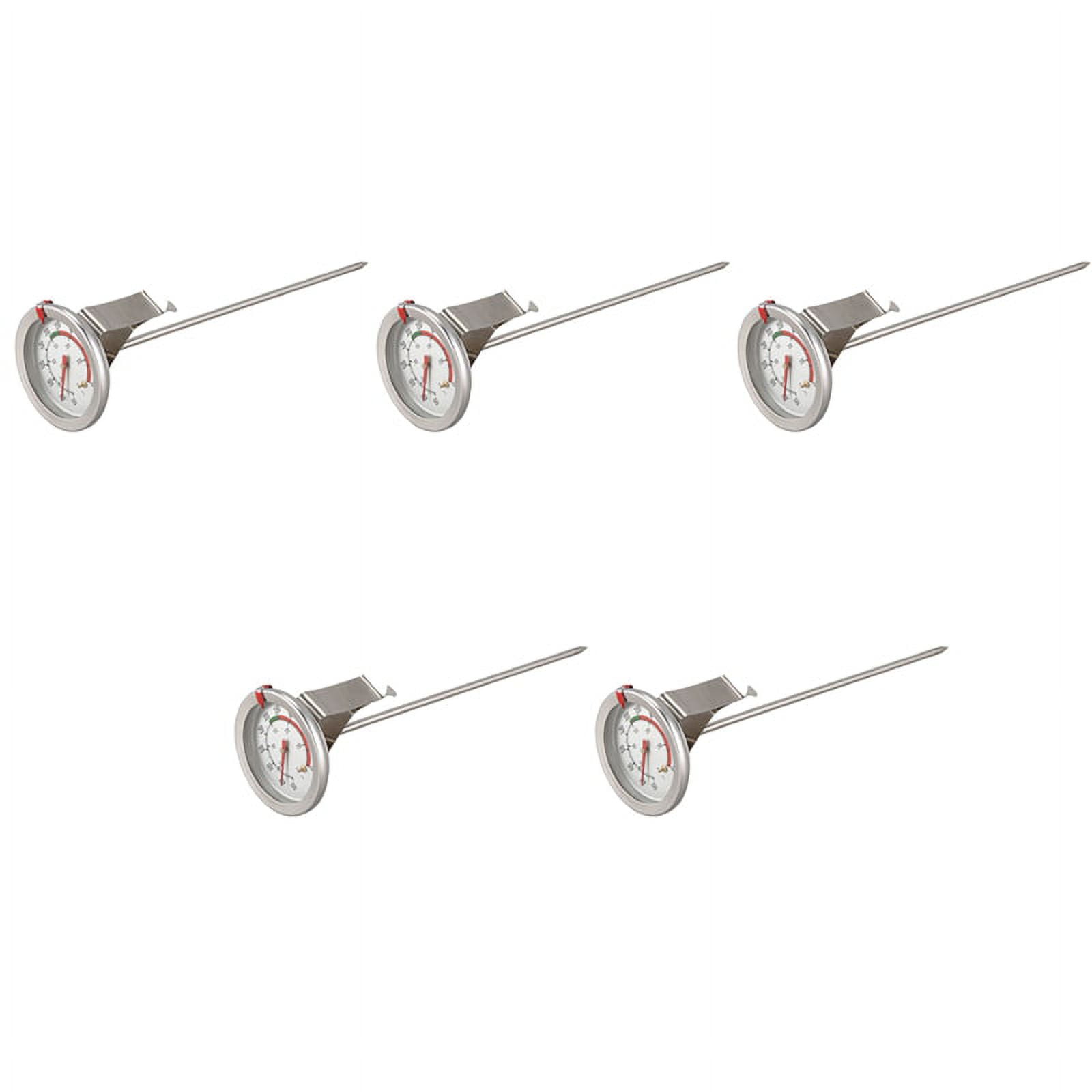 8 Inch Probe Fry Meat Turkey Thermometer with 2 Inch Dial Stainless Steel (5 Piece) Vacuun