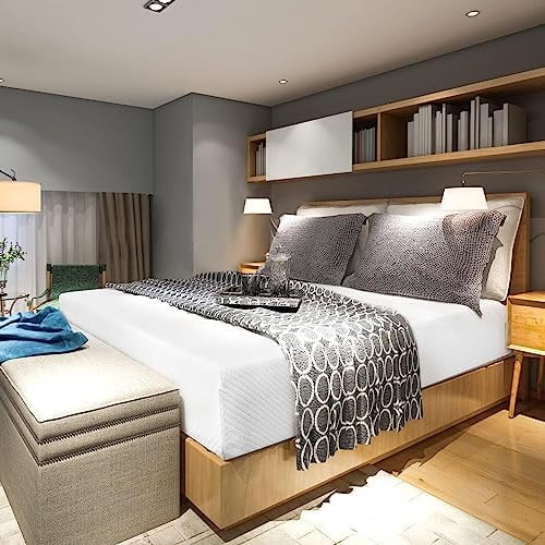 8 Inch Queen Gel Memory Foam Mattress Pressure Relieving, Cooling Gel Foam, CertiPUR-US Certified, Bed-in-a-Box, Pressure Relieving, White$$Home Decor, Kitchen, & Other