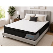 8 Inch - Queen size [60" x 80"] Hybrid Latex Mattress, Luxury Euro Top with Latex Comfort Foam & Individually Wrapped Pocket Coils | Cooling Support, Pressure Relief & Disturbance-Free Sleep