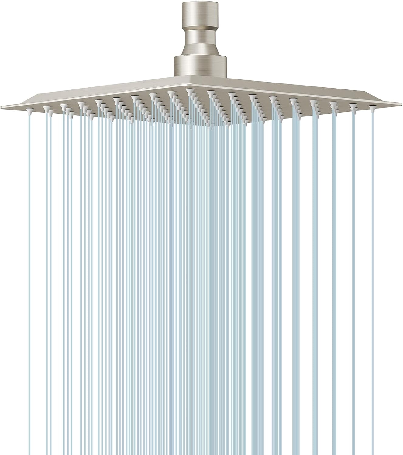 8 Inch Rain Shower Head, 8" Square Rainfall & High Pressure Stainless ...