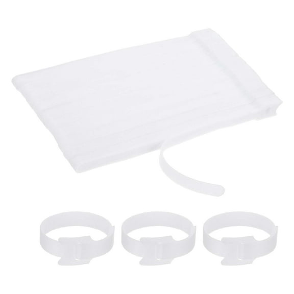 8 Inch Reusable Cable Ties, 100 Pcs Adjustable Fastening Straps White