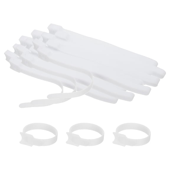 8 Inch Reusable Cable Ties, 210 Pcs Adjustable Hook and Loop Fastening Cord Organizer White
