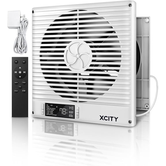 8-Inch Room to Room Fan,with Remote, 10-Speed, Quiet Reversible Airflow Ventilation