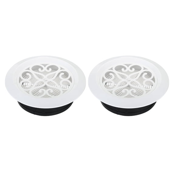 8 Inch Round ABS Plastic Air Vent Grill Cover, 2 Pack, White