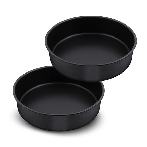 8 Inch Round Cake Pan Set of 2, Vesteel Stainless Steel Round Cake Baking Pans for Layer/Birthday/Wedding Cake, Nonstick & Heavy Duty