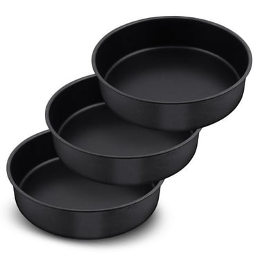 8 Inch Round Cake Pan Set of 3, Vesteel Stainless Steel Cake Baking Pans for Layer/Birthday/Wedding Cake, Nonstick & Heavy Duty