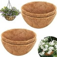 thumbnail image 1 of 8 Inch Round Coconut Fiber Planter Liner, Natural Coir Husk Basket Liner, Half-Round Coconut Fiber Mat for Hanging Planters, Flower Baskets, Garden Pots & Outdoor Planting Use, 1 of 4