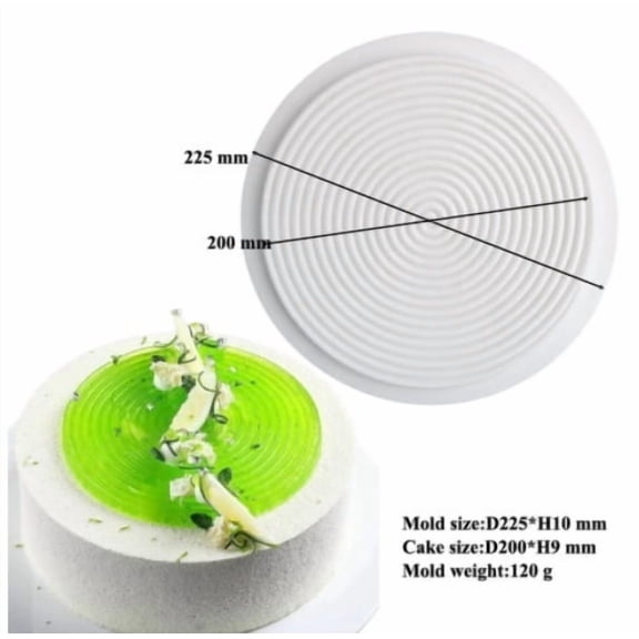 8-Inch Round Silicone Mousse Cake Mold - Creative Rainbow Ring Design for Baking and Chocolate Making