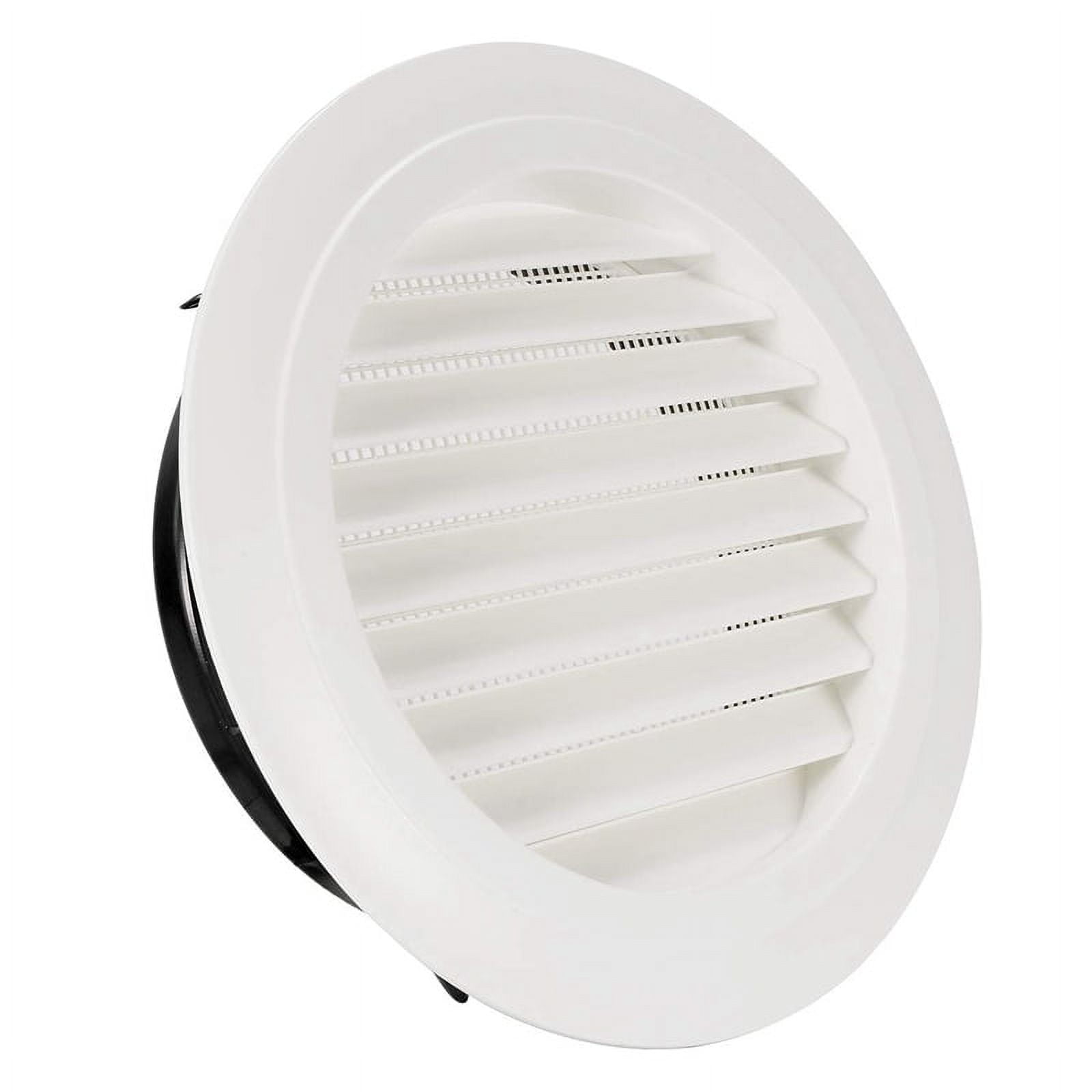 8 Inch Round Vent ABS Louver Grille Cover White Soffit Vent with Built