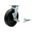 thumbnail image 1 of 8 Inch Stainless Steel Polyolefin Caster with Ball Bearing and Brake/Swivel Lock, 1 of 2