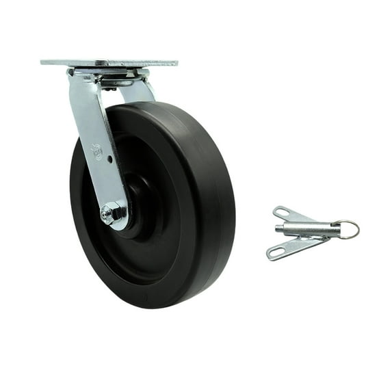 8 Inch SS Polyolefin Swivel Caster with Roller Bearing and Swivel Lock SCC