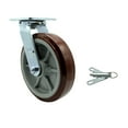 thumbnail image 1 of 8 Inch SS Polyurethane Swivel Caster with Ball Bearing and Swivel Lock SCC, 1 of 2