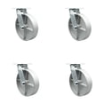 thumbnail image 1 of 8 Inch Semi Steel Swivel Caster Set with Ball Bearing and Swivel Lock SCC, 1 of 2