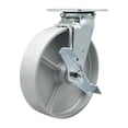thumbnail image 1 of 8 Inch Semi Steel Swivel Caster with Ball Bearing and Brake Service Caster, 1 of 2
