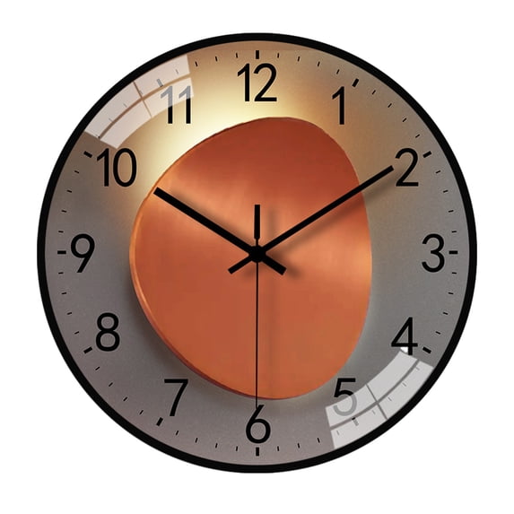 8 Inch Silent Non Ticking Wall Clock Battery Operated Quartz Movement, Decorative Easy To Read Wall Clock For Home Office Living Room, Classic Round Wall Mounted Clock For Home Interior Decoration