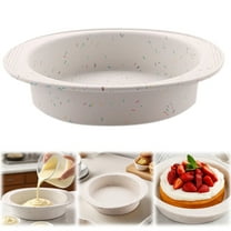 8 Inch Silicone Round Cake Pan, 1PC Nonstick Silicone Cake Mold for Baking Suitable for Making Layers, Cheese & Chocolate Cakes