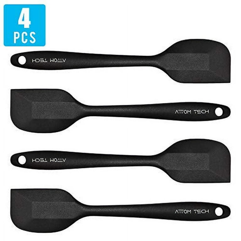 Ovente Orange Non-Stick Silicone Spatula Set with Heat Resistant & Stainless Steel Core, Set of 5