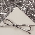 thumbnail image 1 of 8 Inch Silver Metallic Stretch Loops With Bow - 50 Pack, 1 of 1
