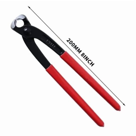 8 Inch Single Ear Clamp Pliers, 200mm Carbon Steel Crimping Tool, Automotive Hose Clamp Pliers for Repair and Maintenance