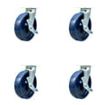thumbnail image 1 of 8 Inch Solid Polyurethane Caster Set with Ball Bearing and Brake/Swivel Lock SCC, 1 of 2