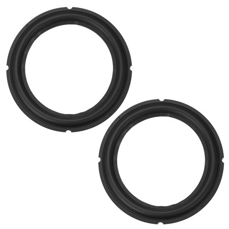 8 Inch Speaker Rubber Edge Folding Ring Horn Replacement Parts for Speaker Black 2pcs