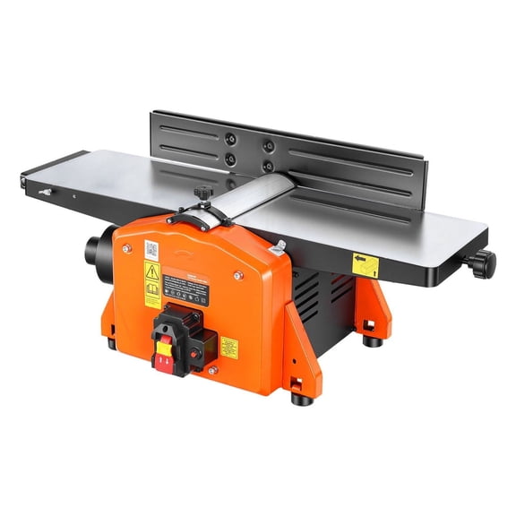 8 Inch Spiral Top Jointer, 2 HP Wood Jointer - 8500 RPM, 18-Blade Cutterhead, Extendable Table, Adjustable Fence for Woodworking & DIY Projects