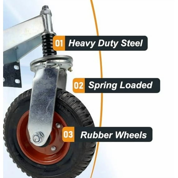 8 Inch Spring-Loaded Gate Wheels for Metal Tube Gate and Wooden Gate ...