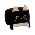 thumbnail image 1 of 8 Inch Square Cube Cat Plush Toy, Boxy Kitten Stuffed Animal Soft Kawaii Pet Doll for Desktop Decor Collectible Gift,Black, 1 of 6