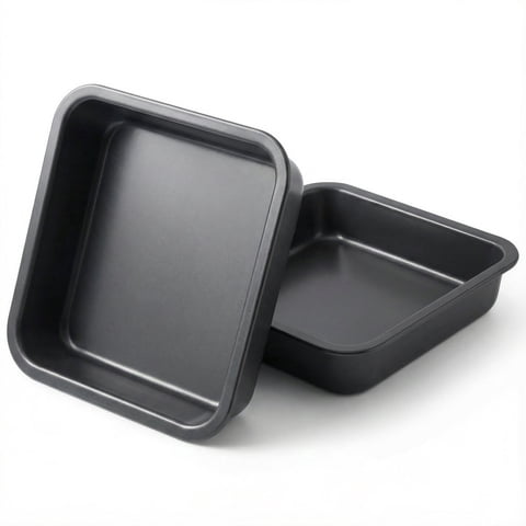 8 Inch Square Non-Stick Bake Pan, Rustproof Construction for Cakes & Lasagna, Dishwasher Safe & Easy Clean