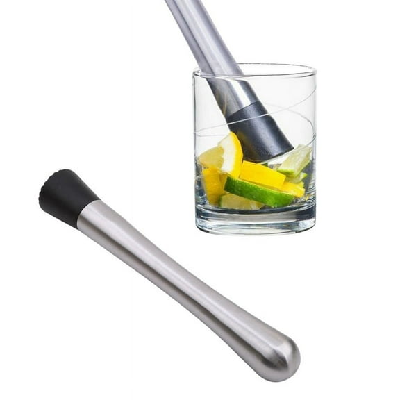 8 Inch Stainless Steel Cocktail Muddler Home Bar Tool - Create Delicious Mojitos and Other Fruit Based Drinks