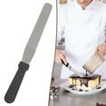 thumbnail image 1 of 8 Inch Stainless Steel Cream Spatula Bread Knife Black Stainless Thickened Offset Spatula For Home Kitchen Baking Decorating Durable Ergonomic Grip Multi Purpose Easy Clean, 1 of 8