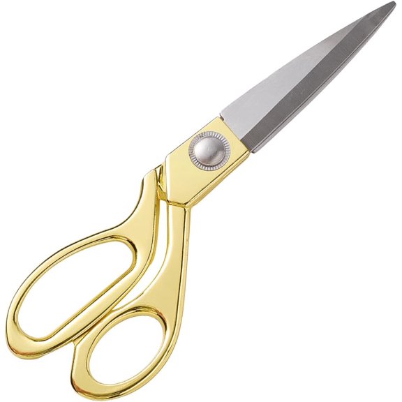 8 Inch Stainless Steel Metal Fabric Scissors Sewing Gold Edge Heavy Duty Tailor Dressmaker Craft Shears with Alloy Handle