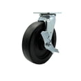 thumbnail image 1 of 8 Inch Stainless Steel Polyolefin Swivel Caster with Roller Bearing and Brake, 1 of 2