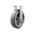 thumbnail image 1 of 8 Inch Stainless Steel Thermoplastic Rubber Wheel Rigid Caster with Ball Bearing, 1 of 2