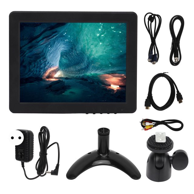 8 Inch TFT LED Monitor Portable HD Color Screen Display with VGA AV BNC