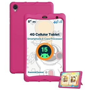 8 Inch Tablet with SIM Card Slot Unlocked, 4G LTE Android Tablet with Case, HD IPS Display, MediaTek Octa-Core CPU, 12GB + 64GB +2TB Expandable, 5G Wi-Fi, GPS, 5100mAh, Pink