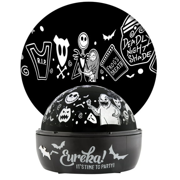 8 Inch Tabletop ShadowLights Eureka Nightmare Before Christmas Halloween Lightshow Projection Disney (White)
